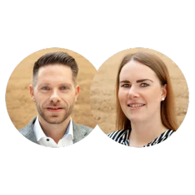 Ein Bild von den Mitarbeitern Jens und Nina