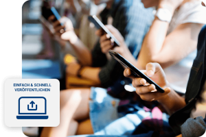 ein Menschen mit Handy in der Hand